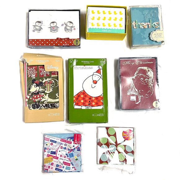 Bundle Mixed Christmas Thank You Blank Cards - Picture 1 of 14